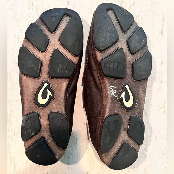 Olukai Mens Moloa Nubuck Leather Slip On Gel Insert Rubber Soles Shoes Size 13 - Picture 12 of 16